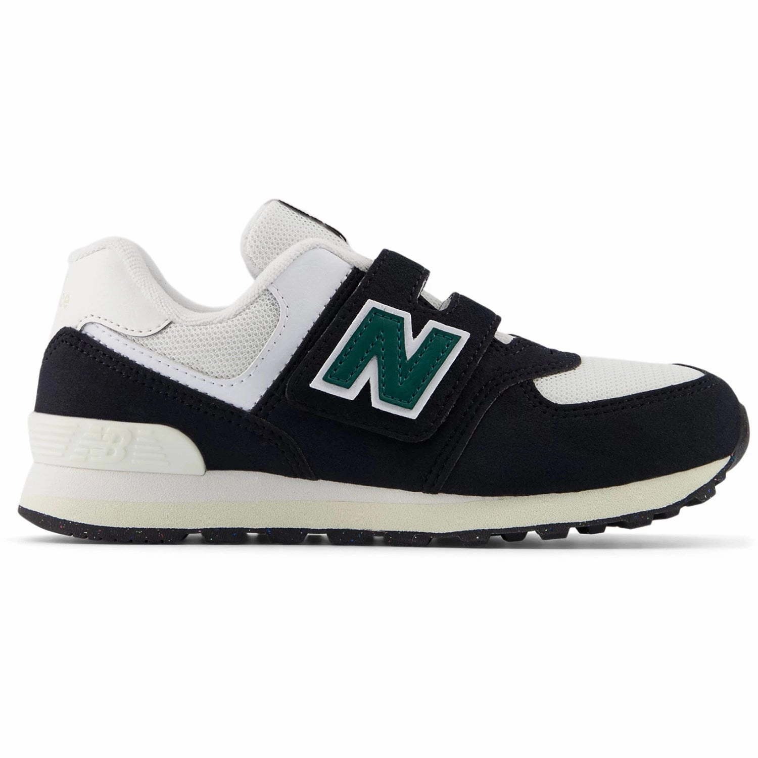 Fashion shoes New Balance Black 574 Kids Hook & Loop Sneakers