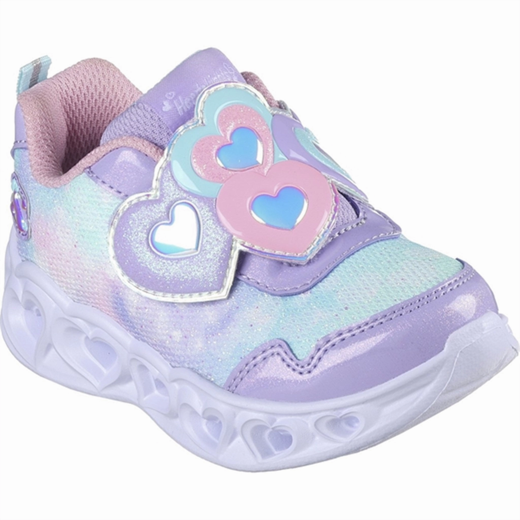 Coveted Skechers Heart Lights Heart Top Sneakers Lavender Stylish