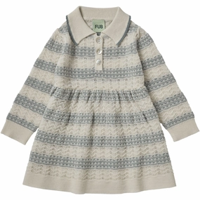 Fashionable FUB Ecru/Misty Green Baby Dress Trend