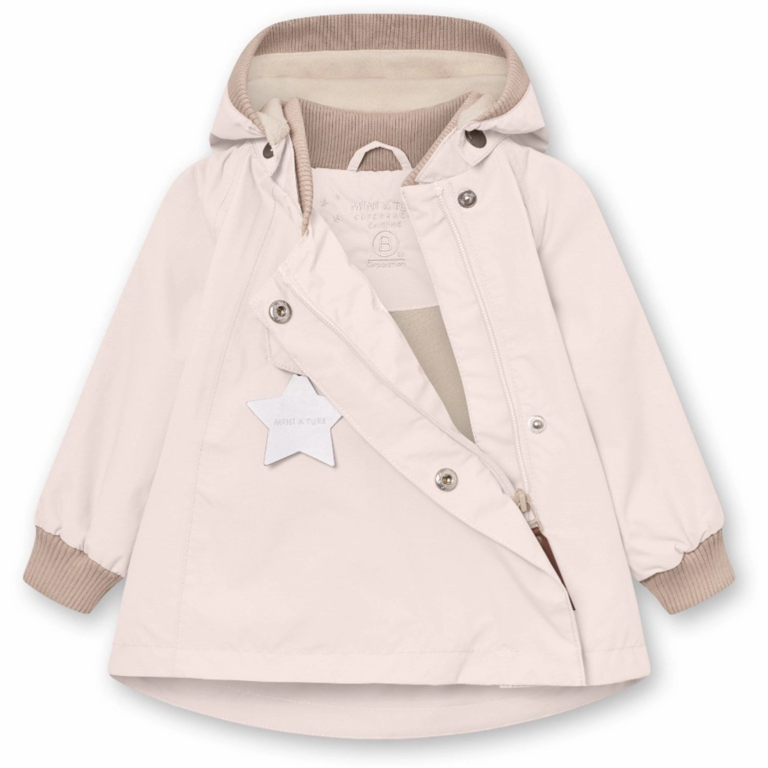 Fashionable Mini A ture Silver Peony Wai Fleece Lined Spring Jacket. GRS