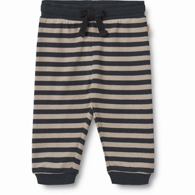 Fashionable Wheat Navy Stripe Jersey Sweatpants Leo Nylon