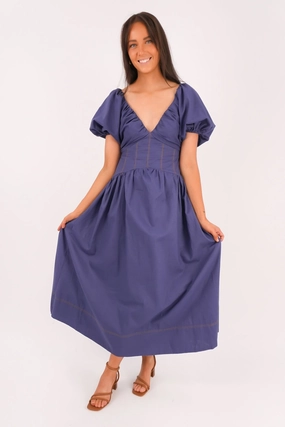 Fate Midi Dress Blue sale jellycat sale game laptop specials at game