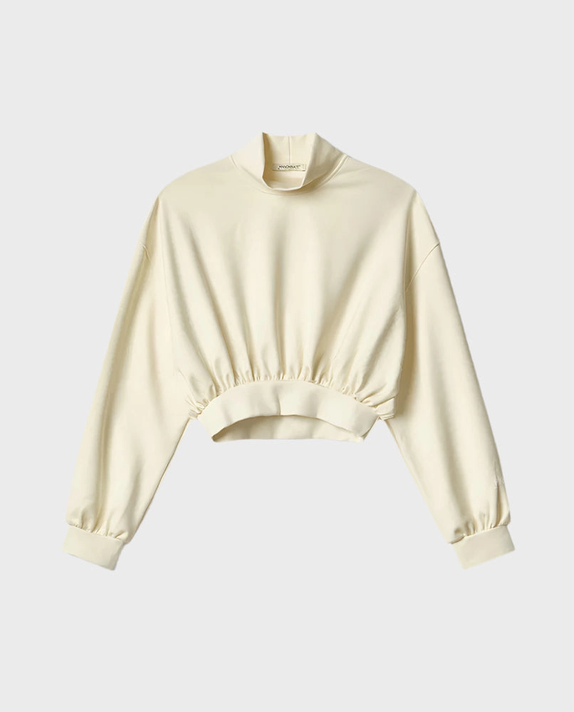 Felpa Corta Dolcevita In Modal Con Stampa Rigonfiante new arrivals elbise lily rose new arrivals pullu elbise puma new arrivals