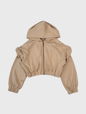 Felpa Nocciola Cropped Con Zip E Cappuccio truworths dresses new arrivals ladies almondant new arrivals new arrival tops for ladies