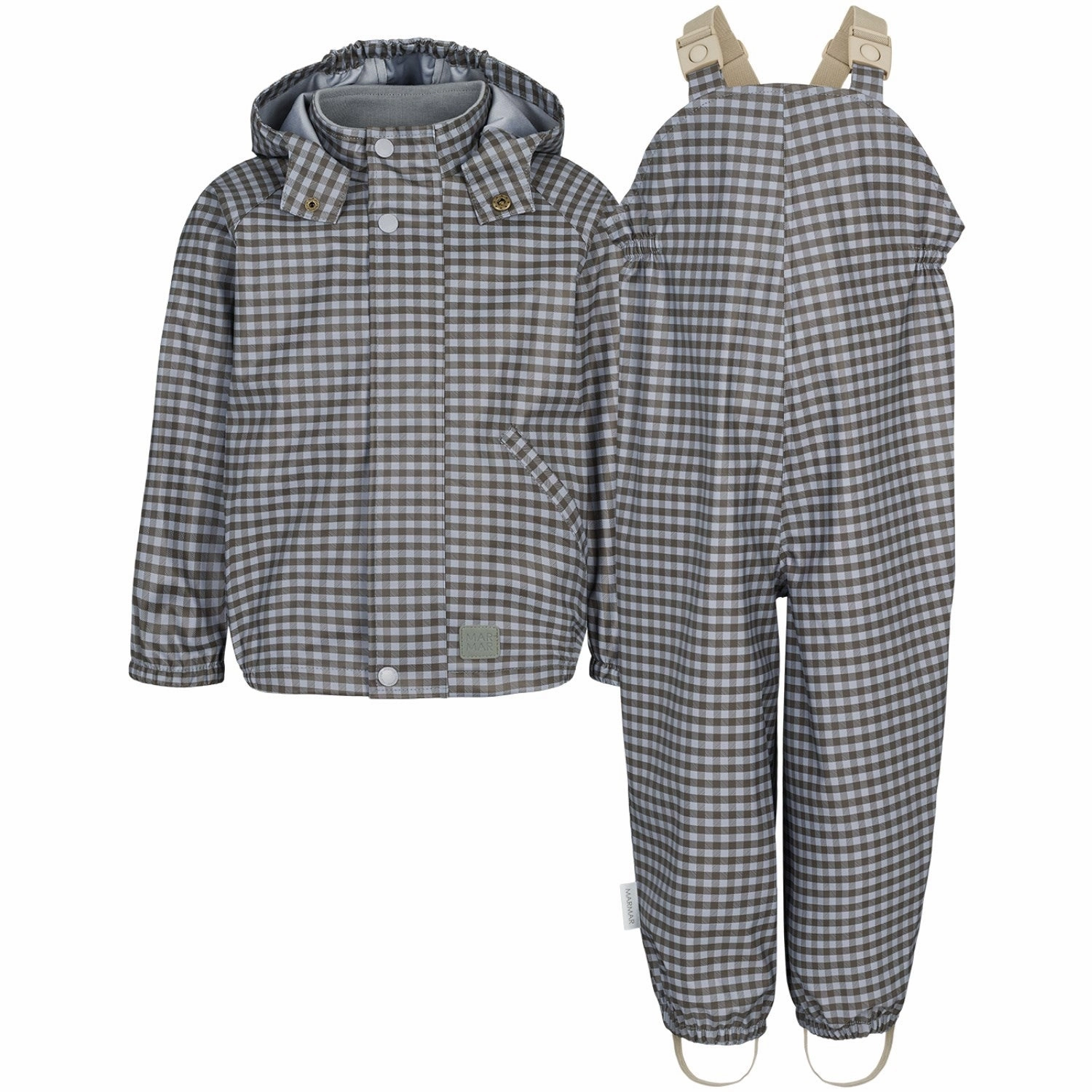 Fitted MarMar Rainwear Espresso Check Oddy Set Stretchy