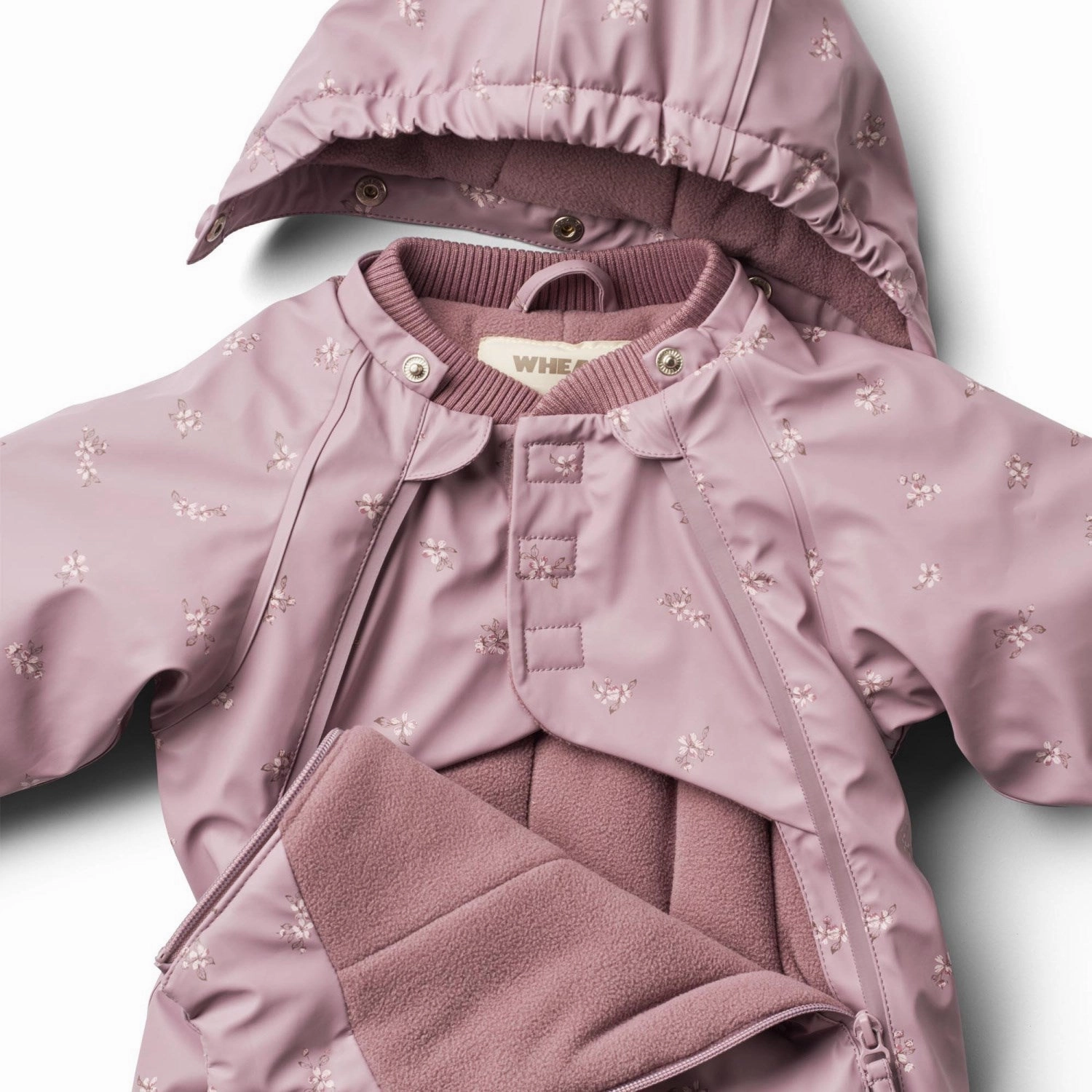 Fitted Wheat Soft Lilac Flowers Wintersuit Evig