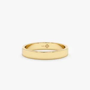 Flat Top Design Wedding Band - 3 mm, Megan