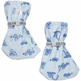 Flats CeLaVi PU Footies w. Fleece Cerulean Velcro shoes