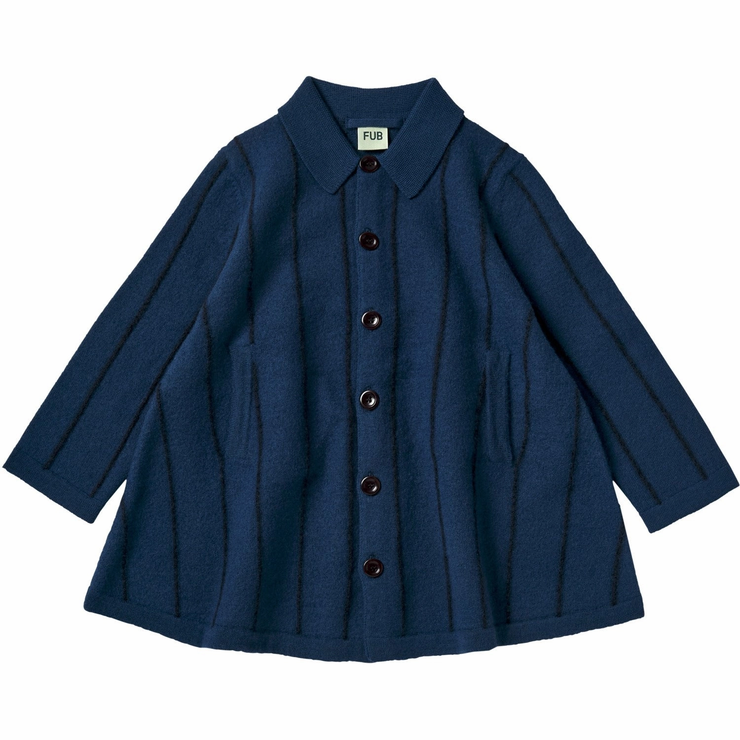 Fleece FUB Pond Blue Felted Coat Versatile