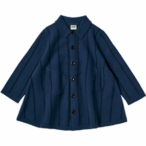 Fleece FUB Pond Blue Felted Coat Versatile