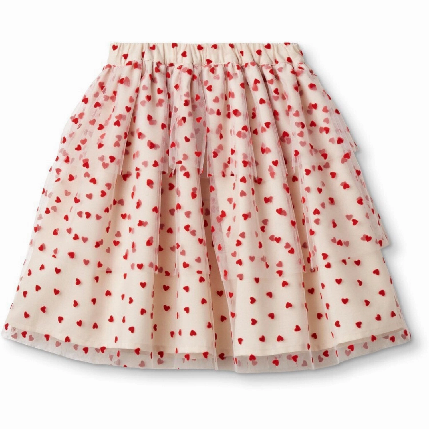 Fliink Sandshell/ Pompeian Red Tulle Heart Skirt Long-lasting