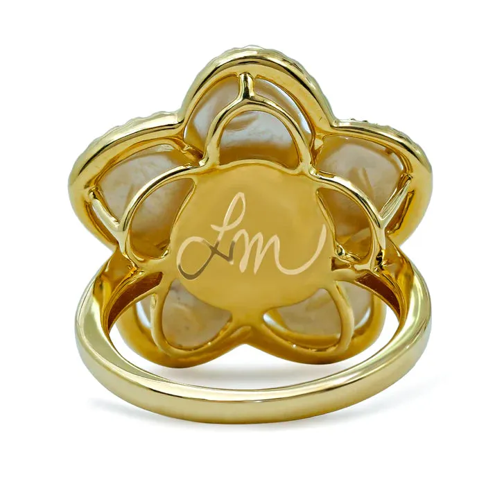 Flora Alexandrite and Mother of Pearl Ring