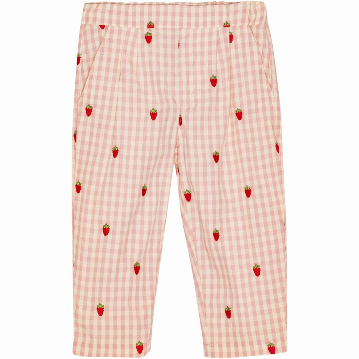 Flss Pink Berry Gingham Dolly Pants Ruffle Refined