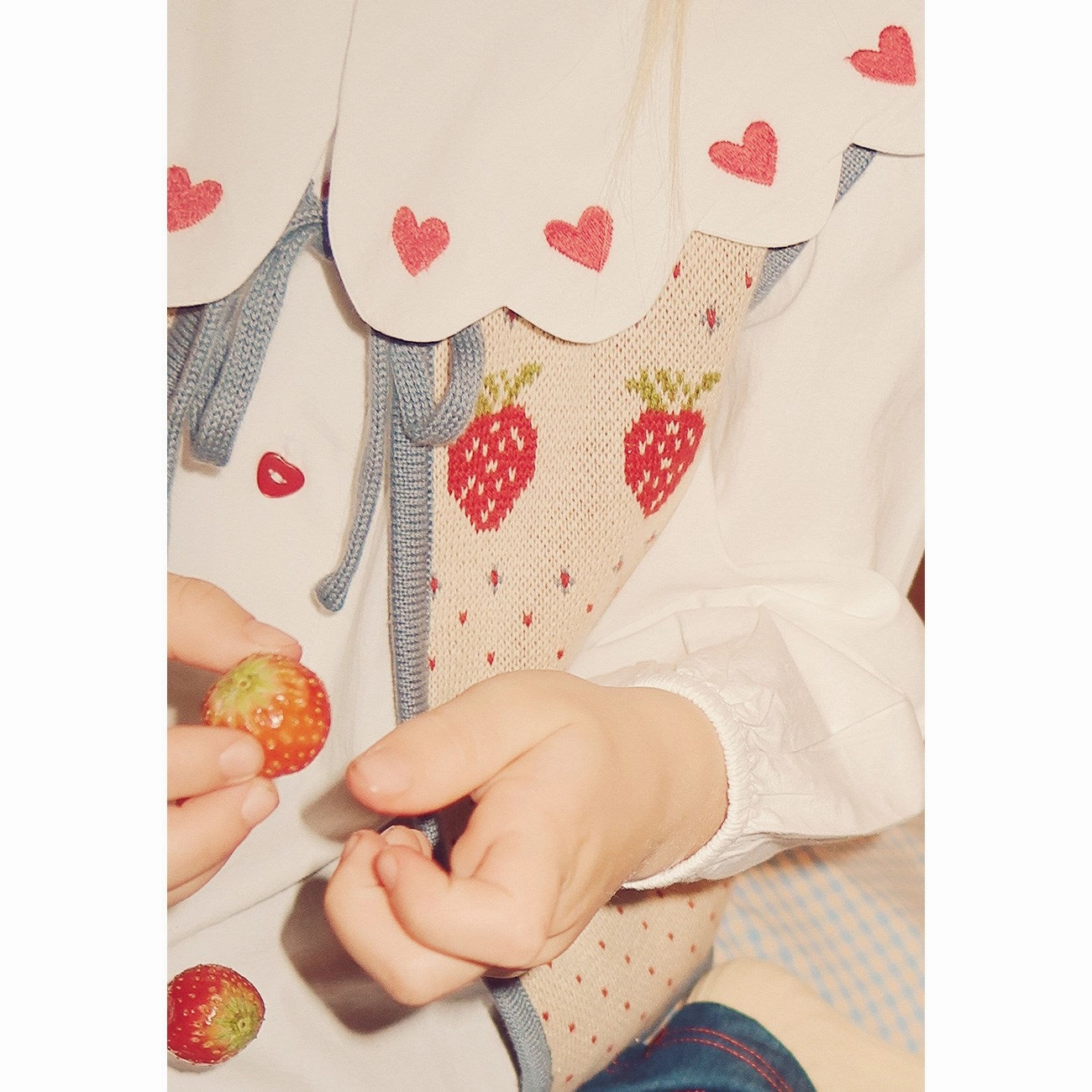 Flss White/Ruby Red Ever Blouse Cotton