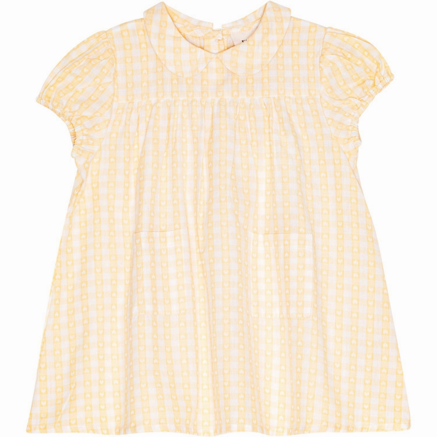 Formal Flss Soft Yellow Heart Gingham Olivia Dress Fit