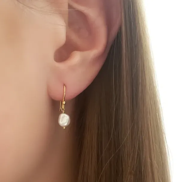 Freshwater Pearl Nugget Earrings