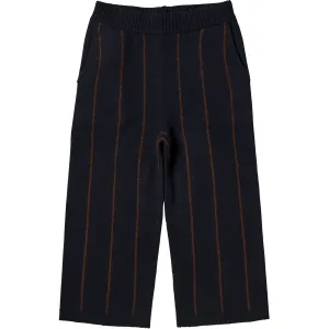 FUB Dark Navy Felted Pants Polyester Button