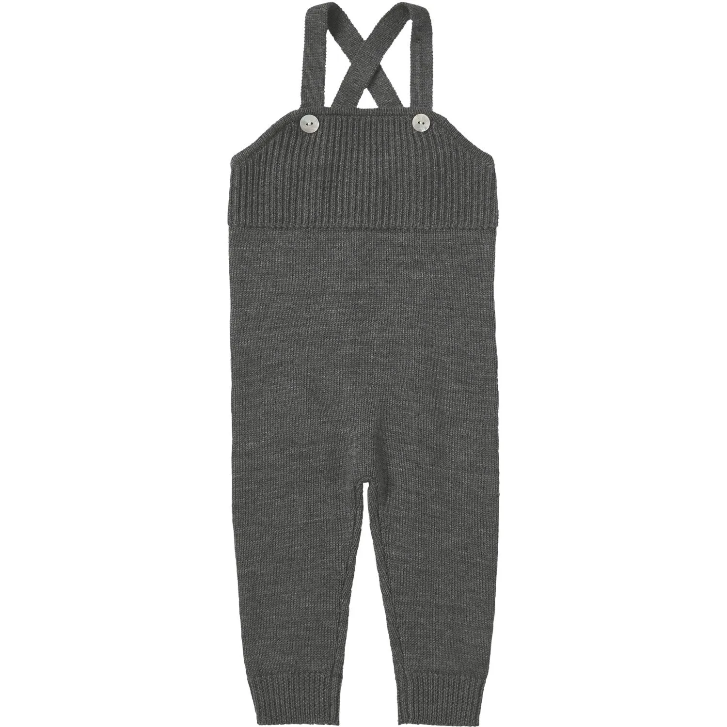 FUB Grey Melange Baby Overalls Bow