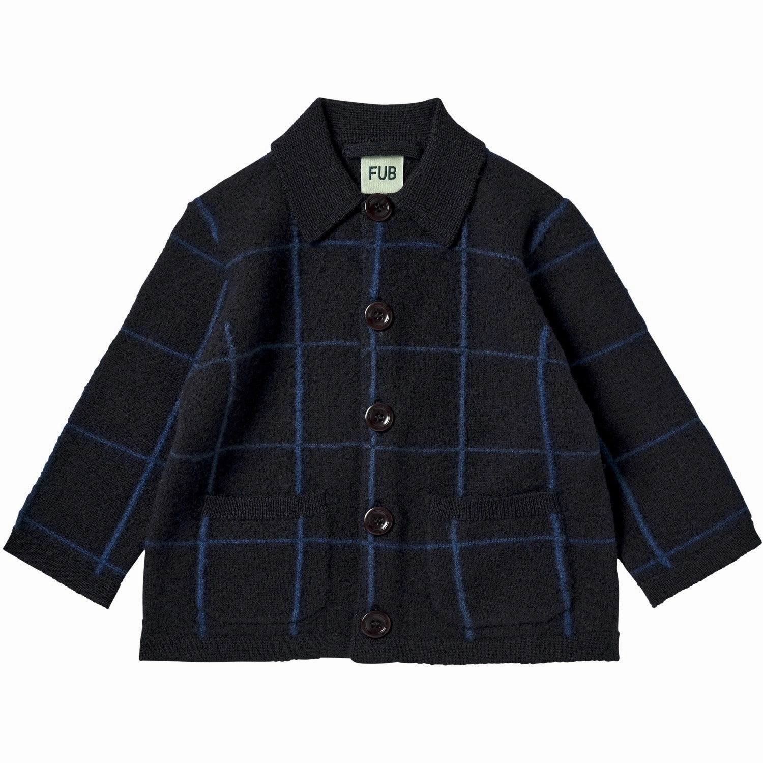 FUB Dark Navy/Pond Blue Baby Felted Jacket Relaxed Waterproof