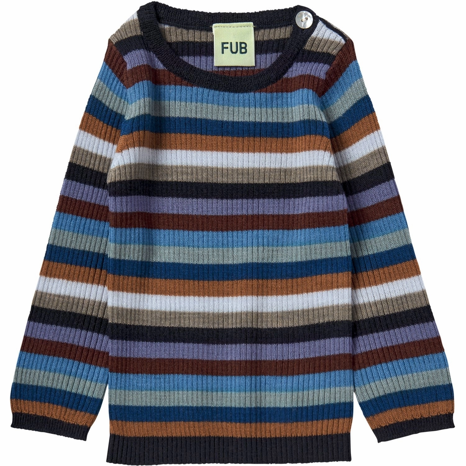 FUB Multi Stripe Baby Rib Tee L/S Iconic Minimalist