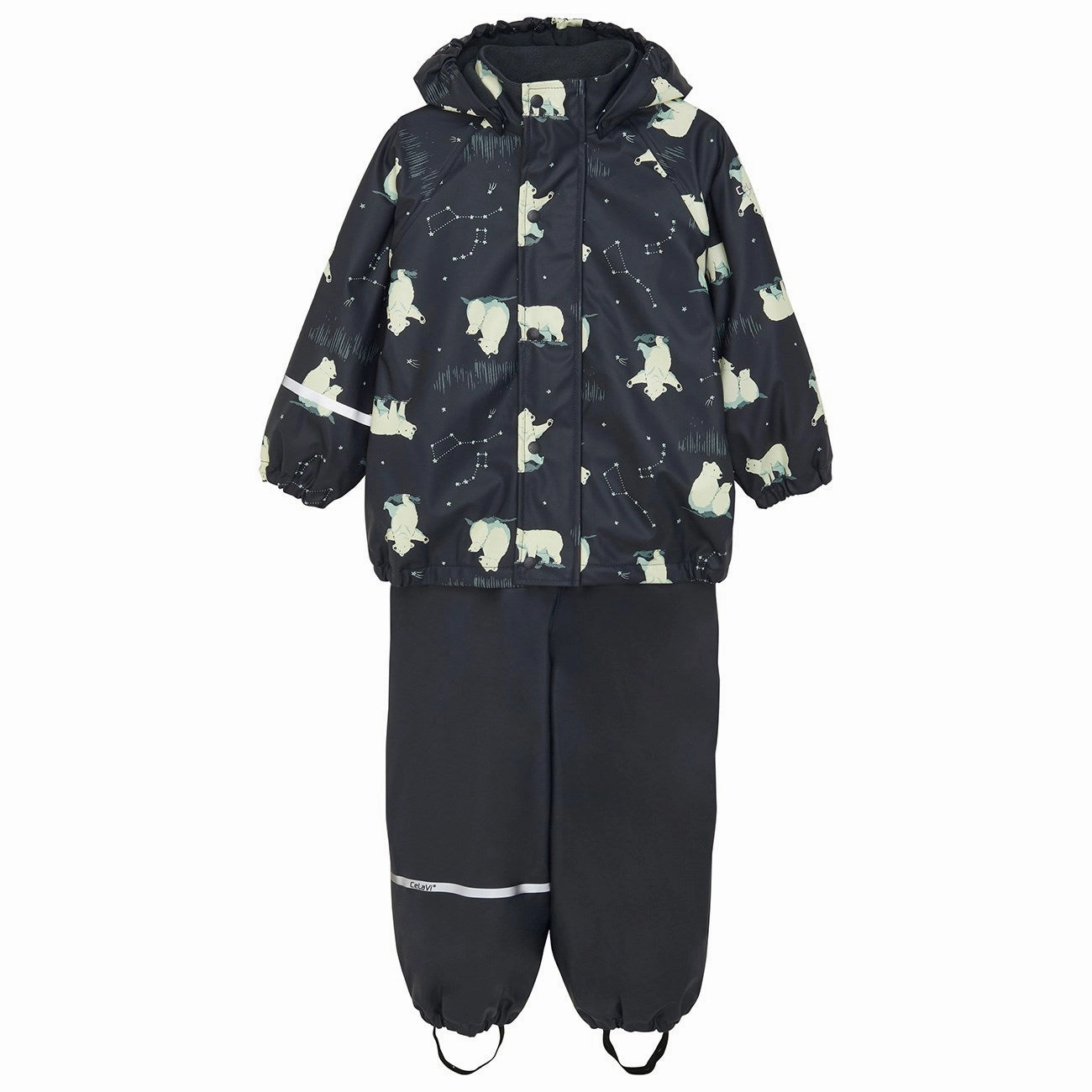 Gem CeLaVi Navy Rain Suit - Aop, w. Fleece lining Eco-friendly