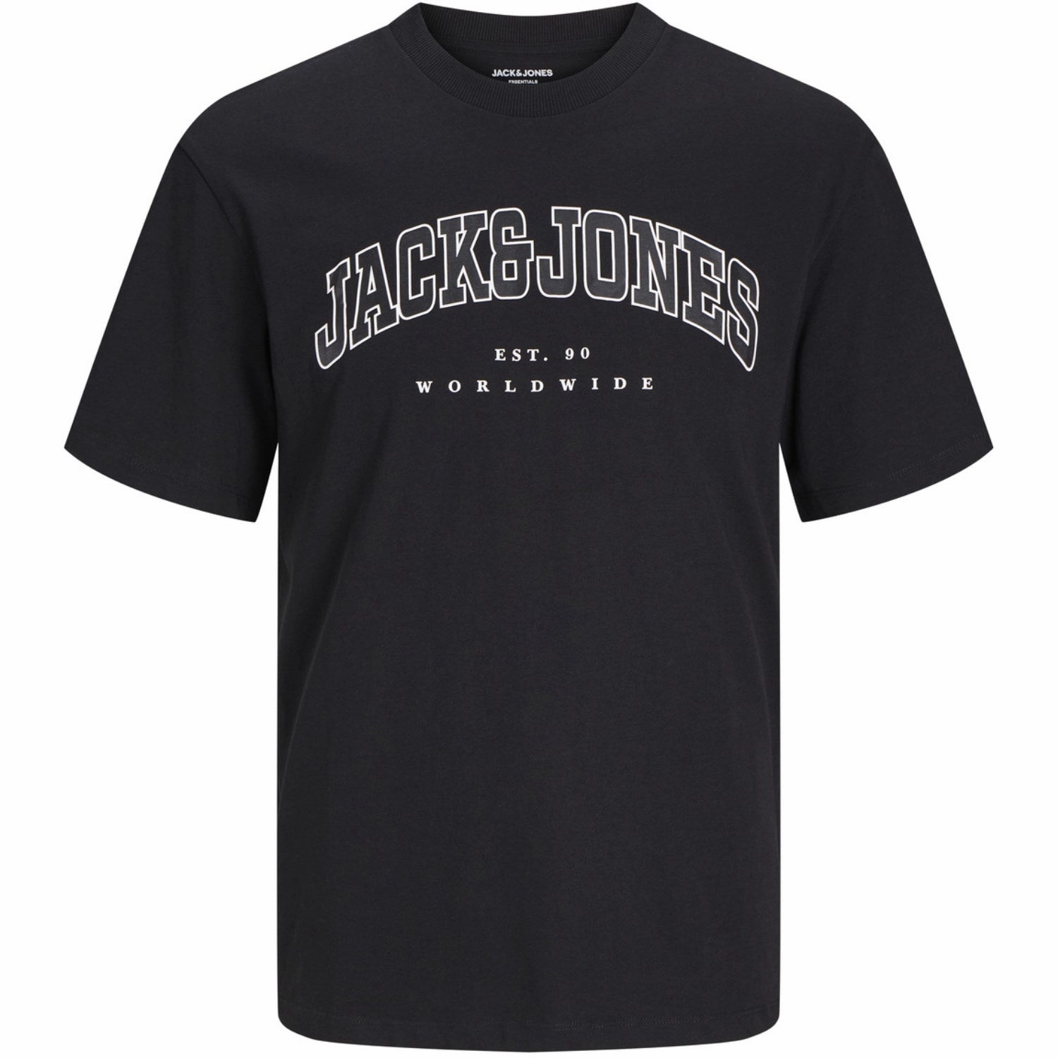 Authentic Jack & Jones Junior Black Caleb Varsity T-Shirt O-Neck Noos Sumptuous
