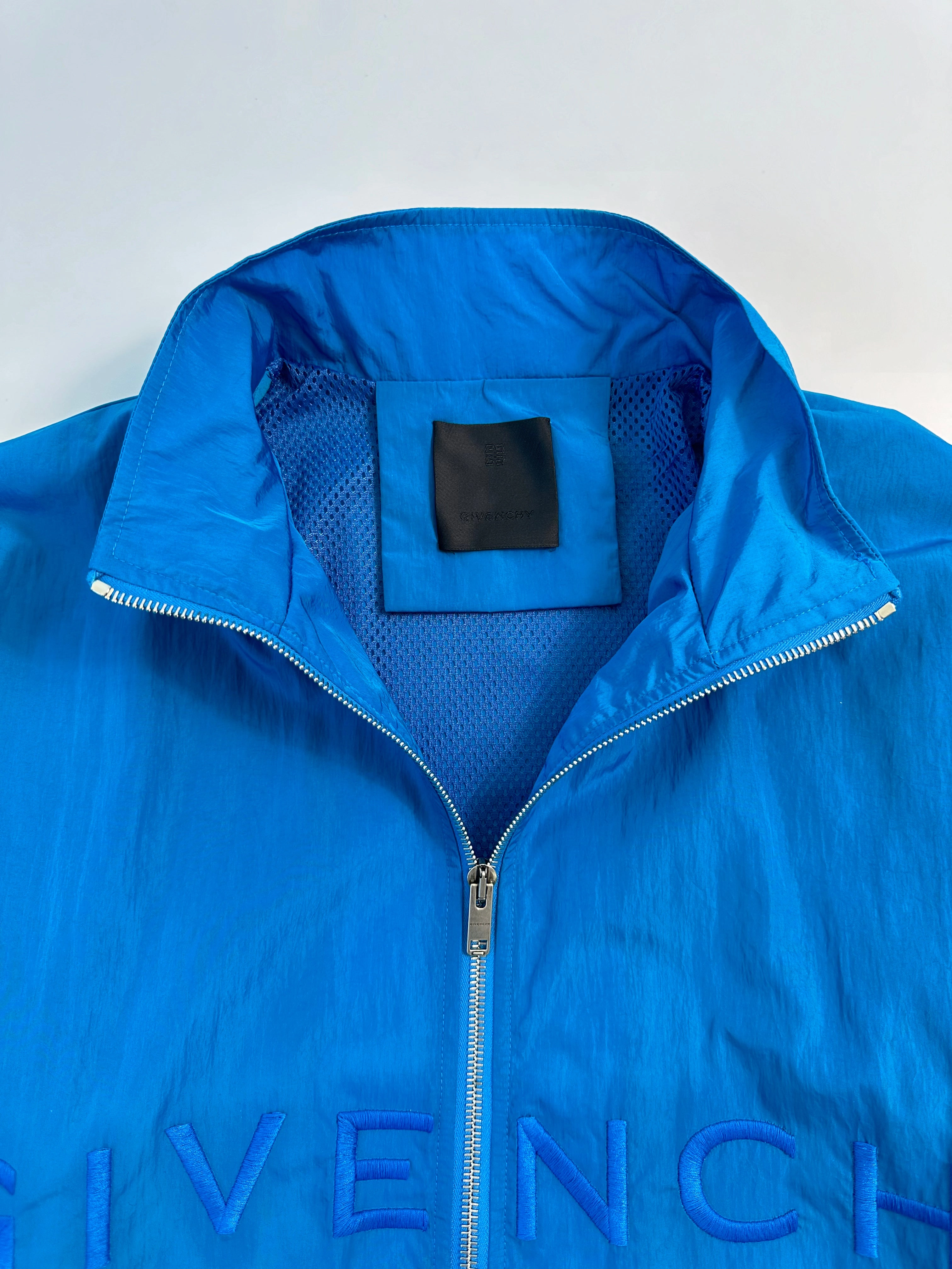 glitzindia new arrivals Giacca A Vento Blu Uomo Con Logo Ricamato www glitzindia in new arrivals online shopping
