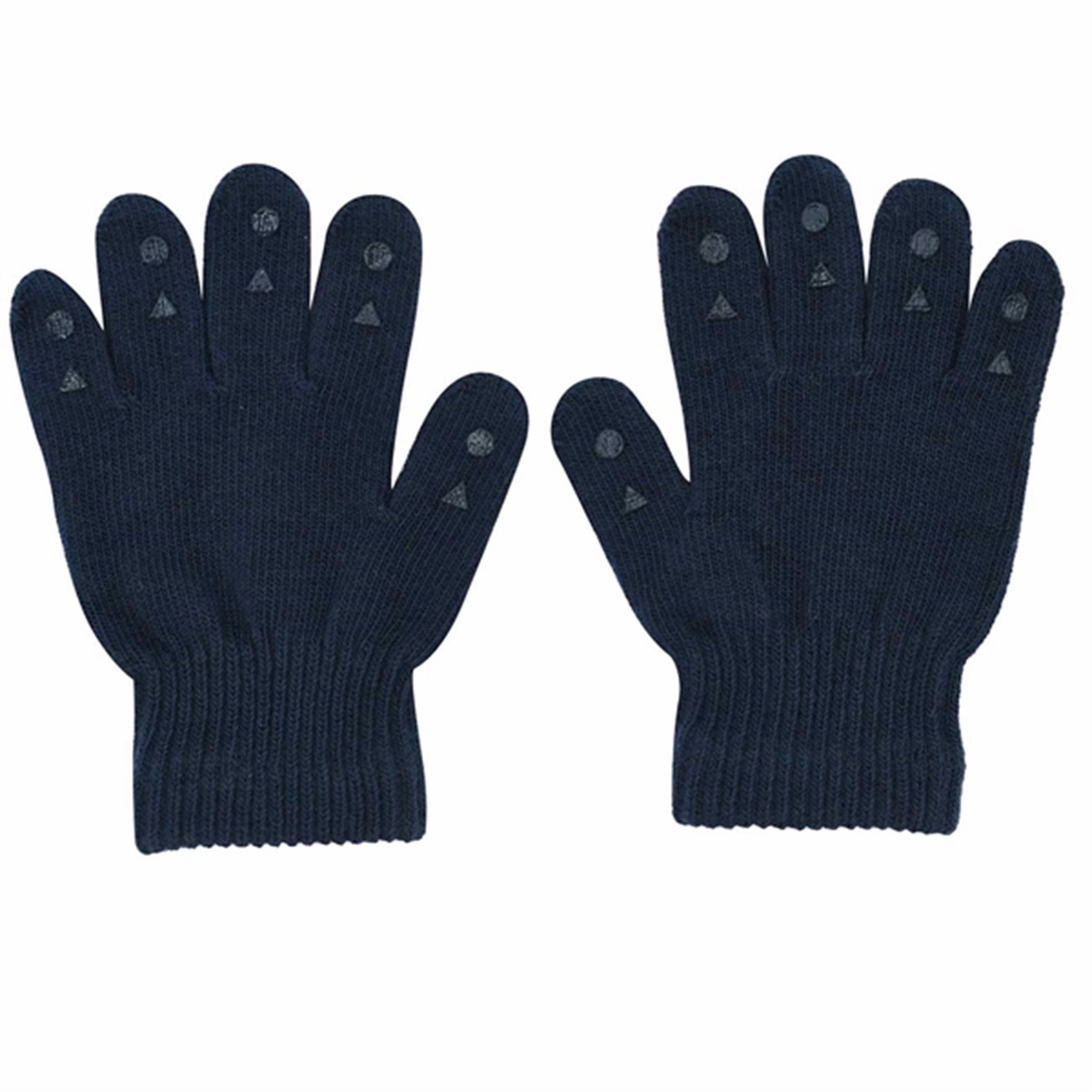 GObabyGO Grip Gloves Dark Blue Bow