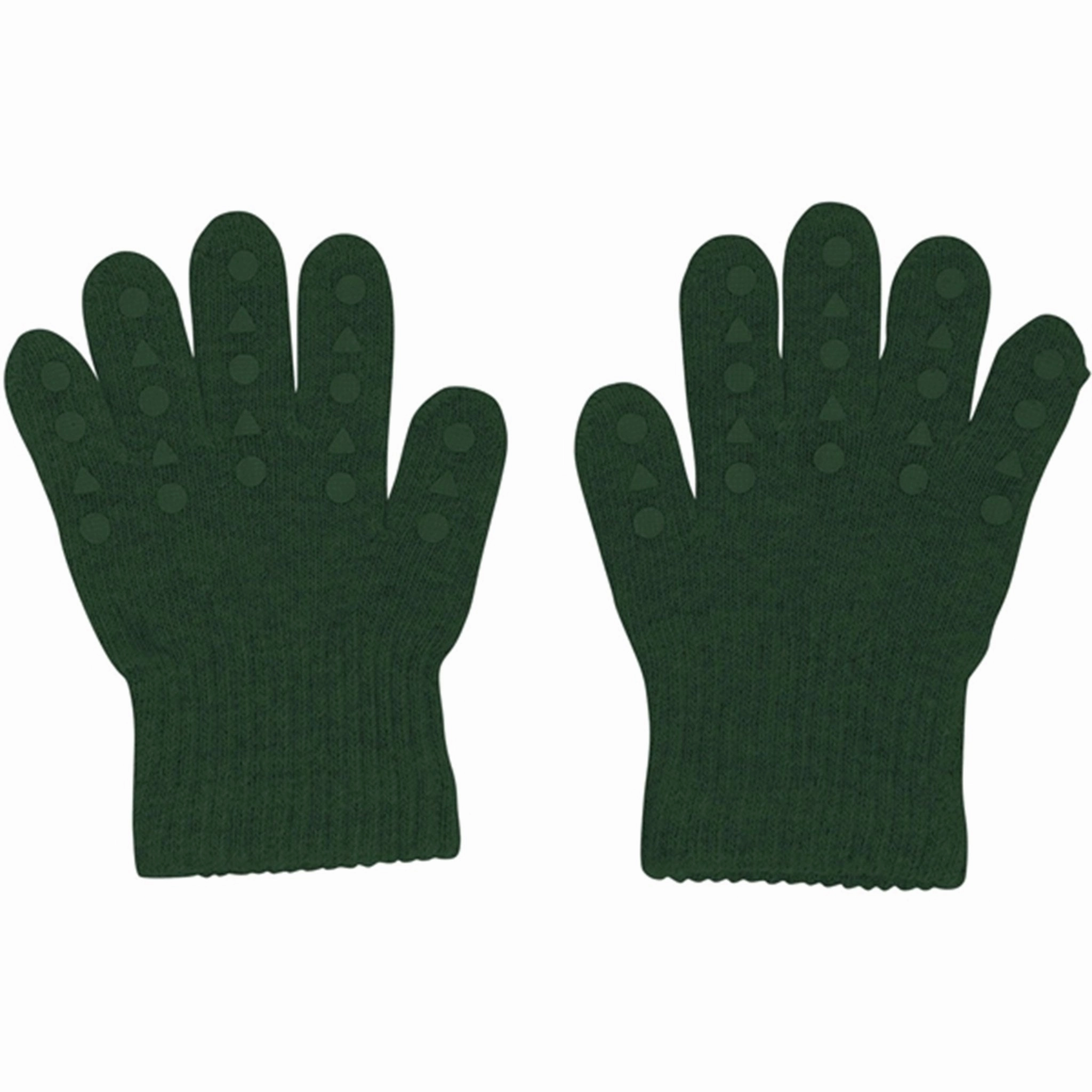 Gobabygo Wool Grip Gloves Forrest Green Bow