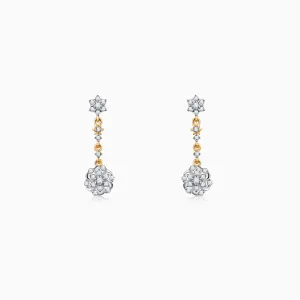 Gold Ageratum Diamond Earrings