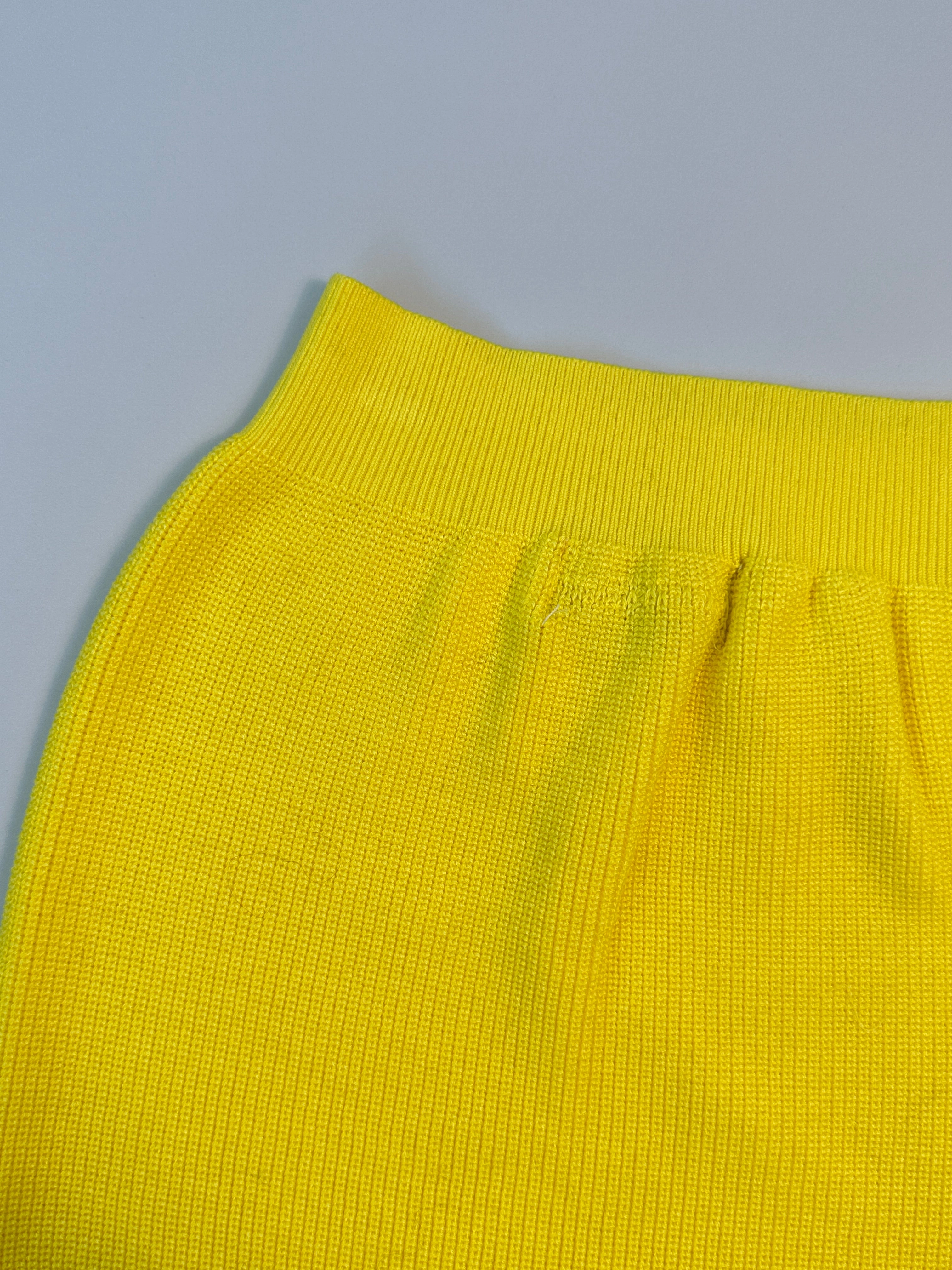 Gonna Midi In Maglia Gialla Con Spacco Laterale birkenstock new arrivals new arrivals for women