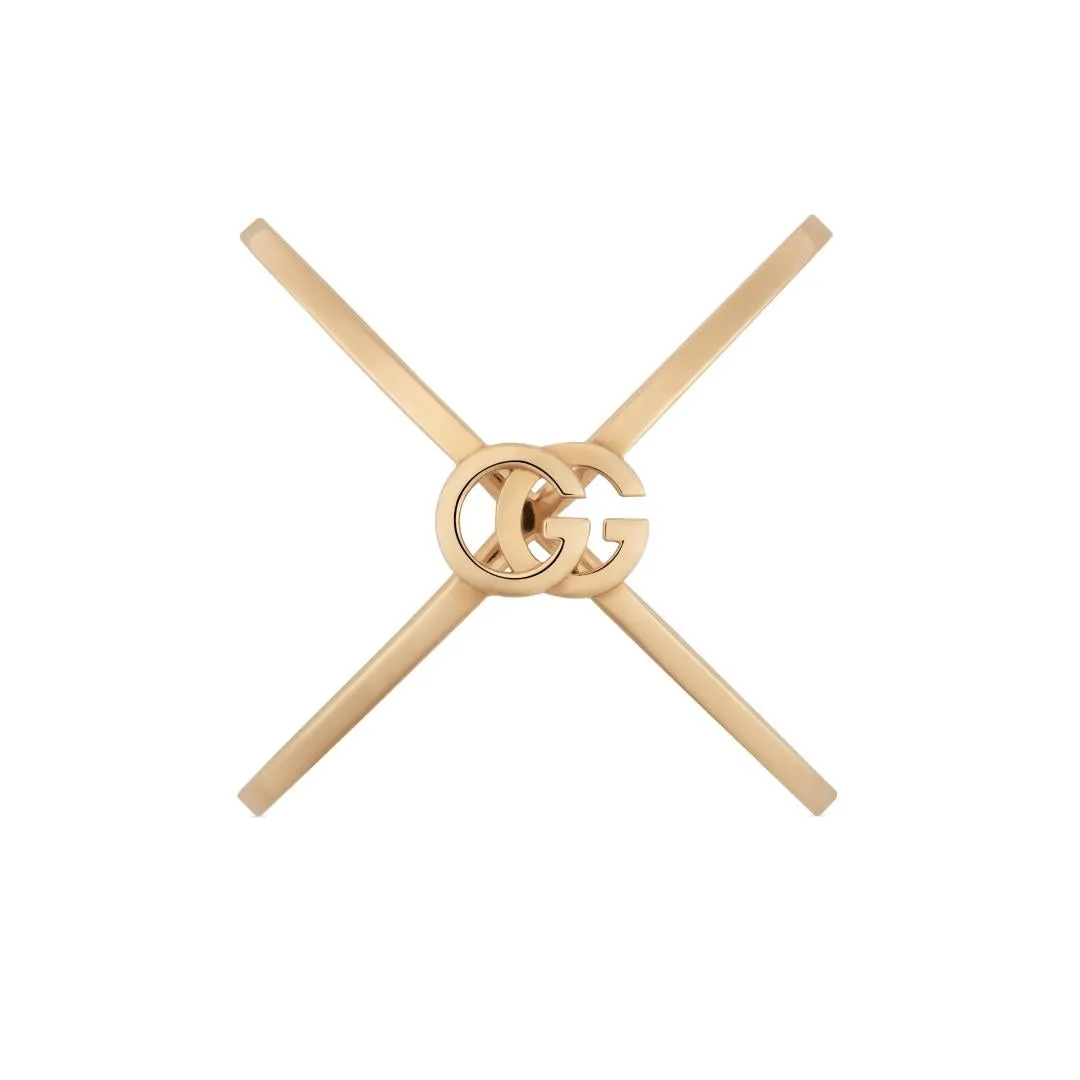 Gucci GG Running 18ct Rose Gold Ring D