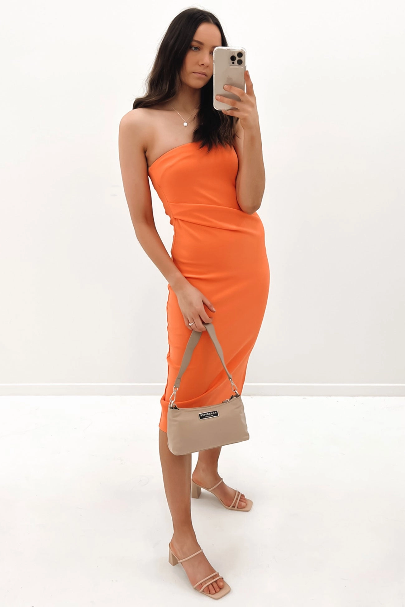 Harlow Midi Dress Orange sale clothes sale today