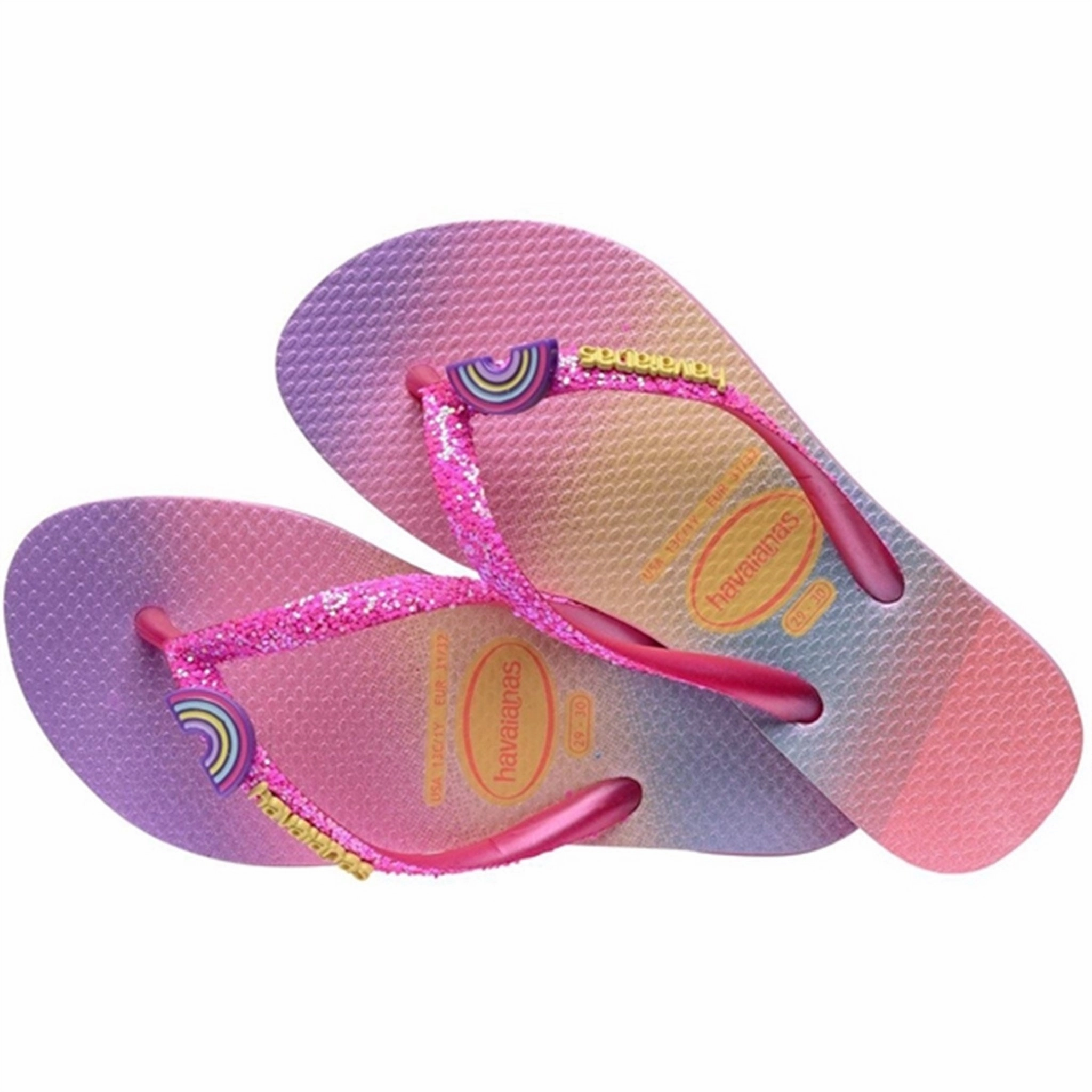 Havaianas Kids Sandals Slim Glitter Trendy PnkLemo/PnkFlux Modern shoes