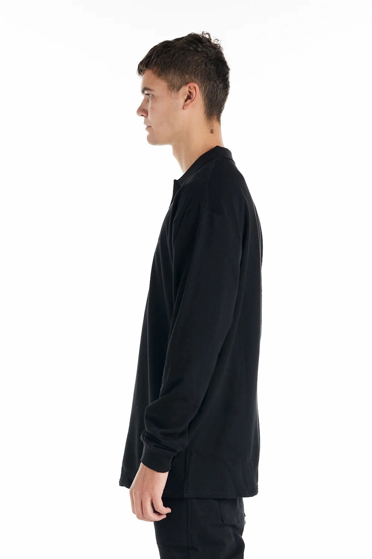 Haven Long Sleeve Polo Black sale christmas cards