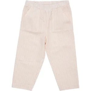 Hem Copenhagen Colors Dusty Rose W Cream Stripe Seersucker Pants Ruffle