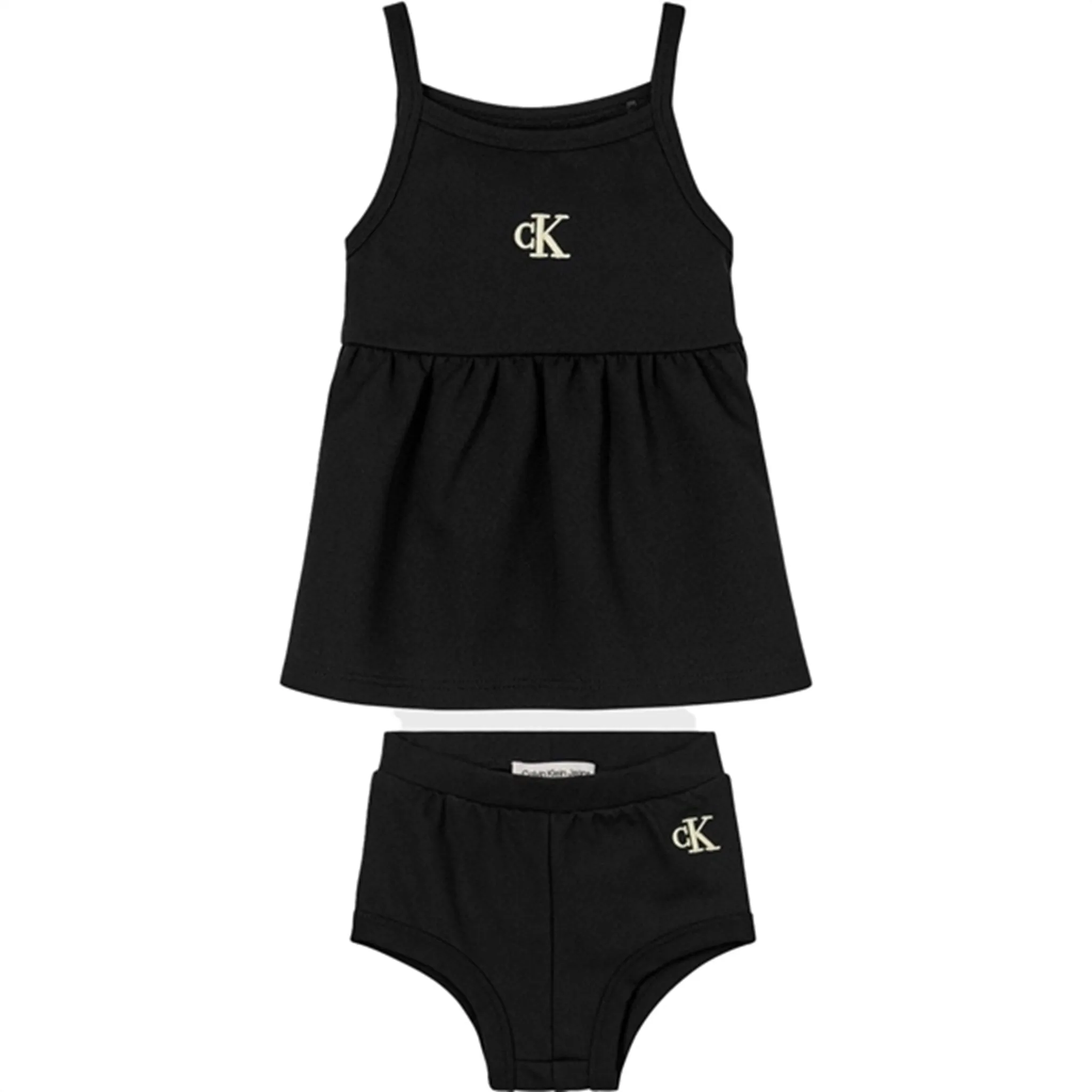 Vintage Calvin Klein Strap Punto Dress Set CK Black Luxury