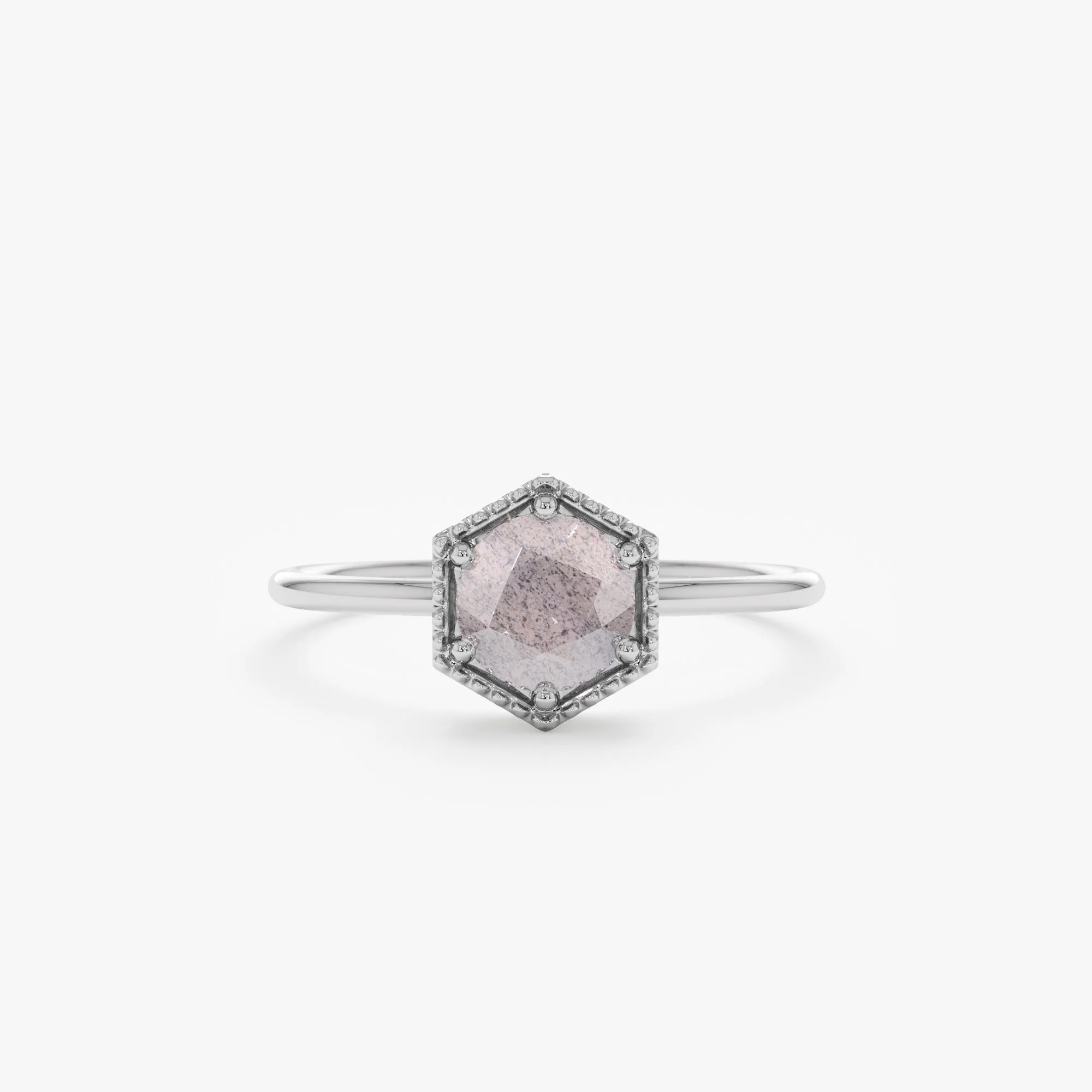 Hexagon Labradorite Ring, Anaya