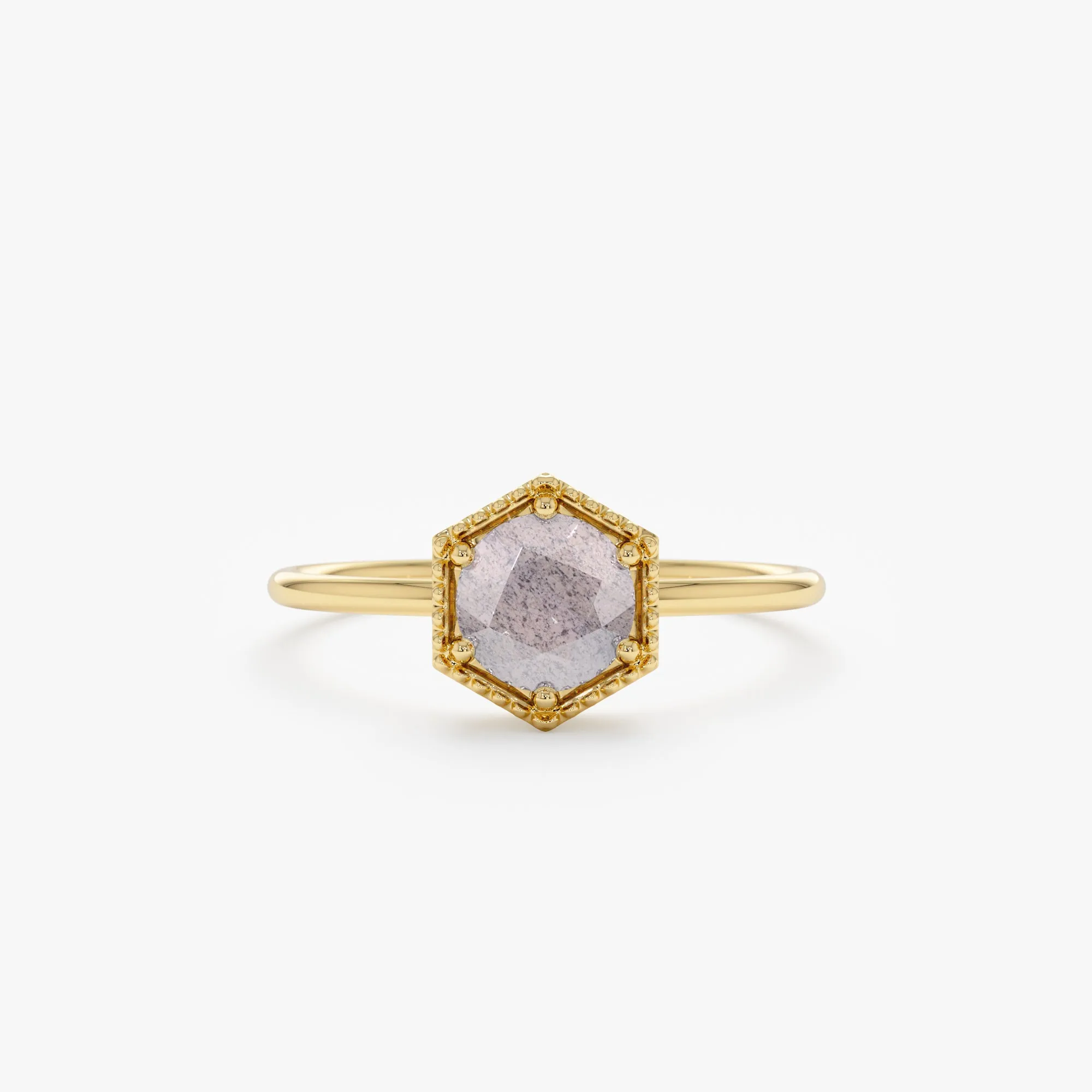 Hexagon Labradorite Ring, Anaya