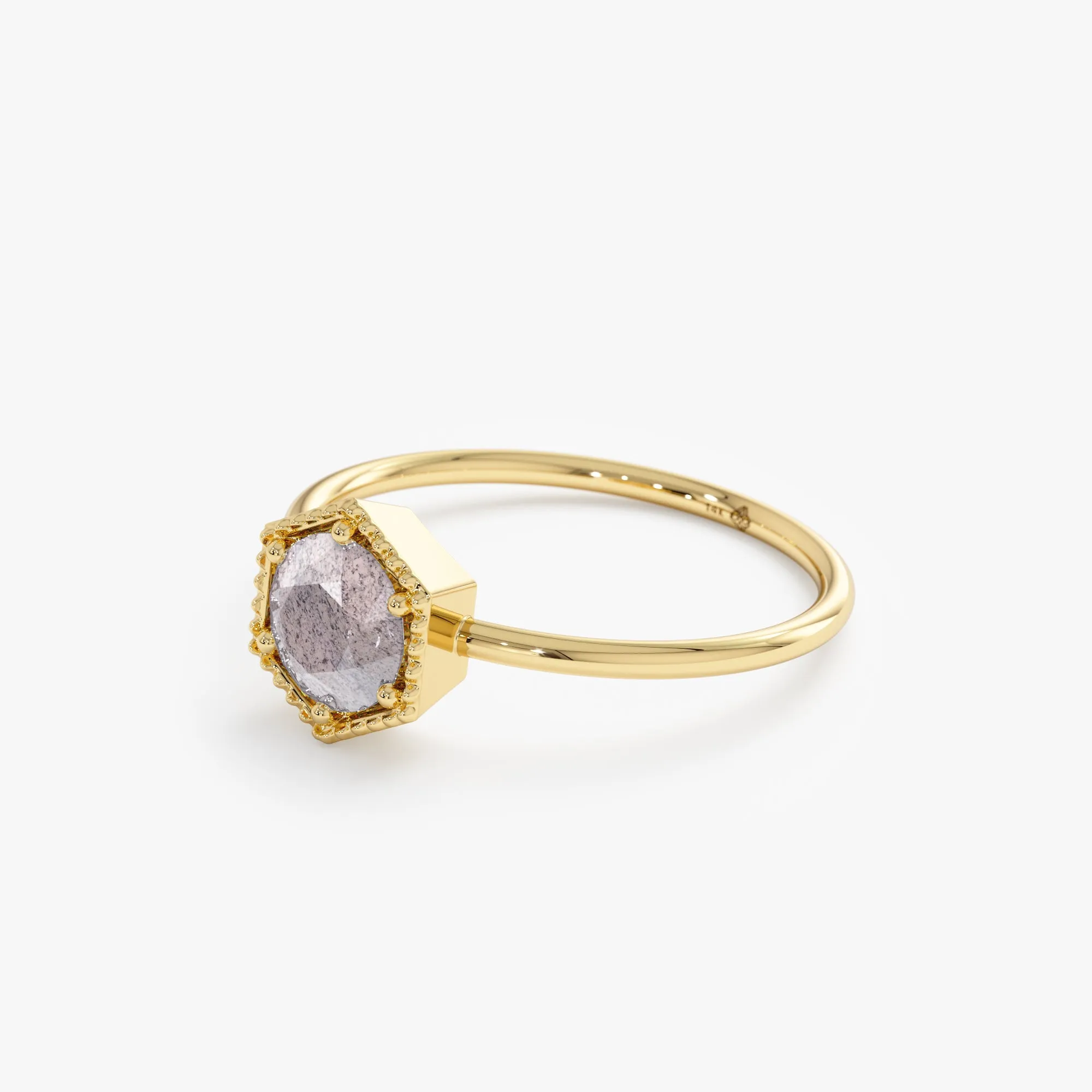 Hexagon Labradorite Ring, Anaya