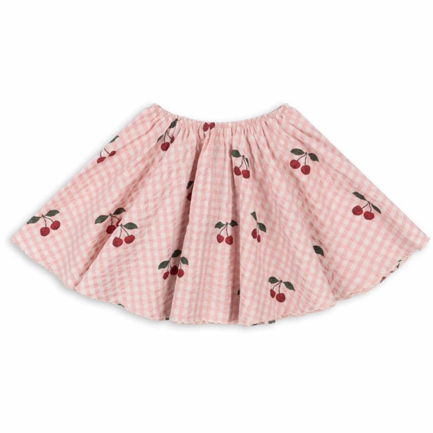 High-quality Konges Sljd Cherry Check Kim Skirt Gots
