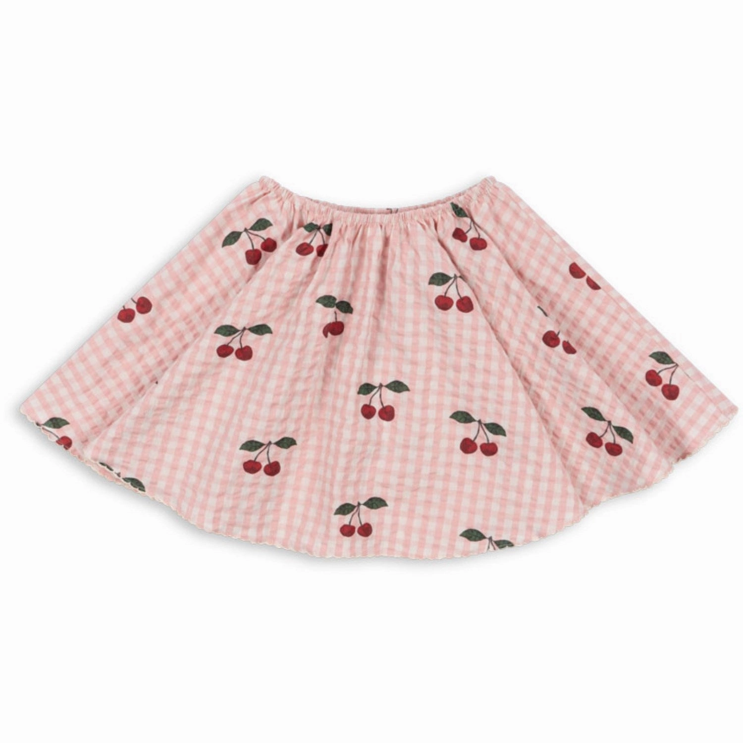 High-quality Konges Sljd Cherry Check Kim Skirt Gots Cozy