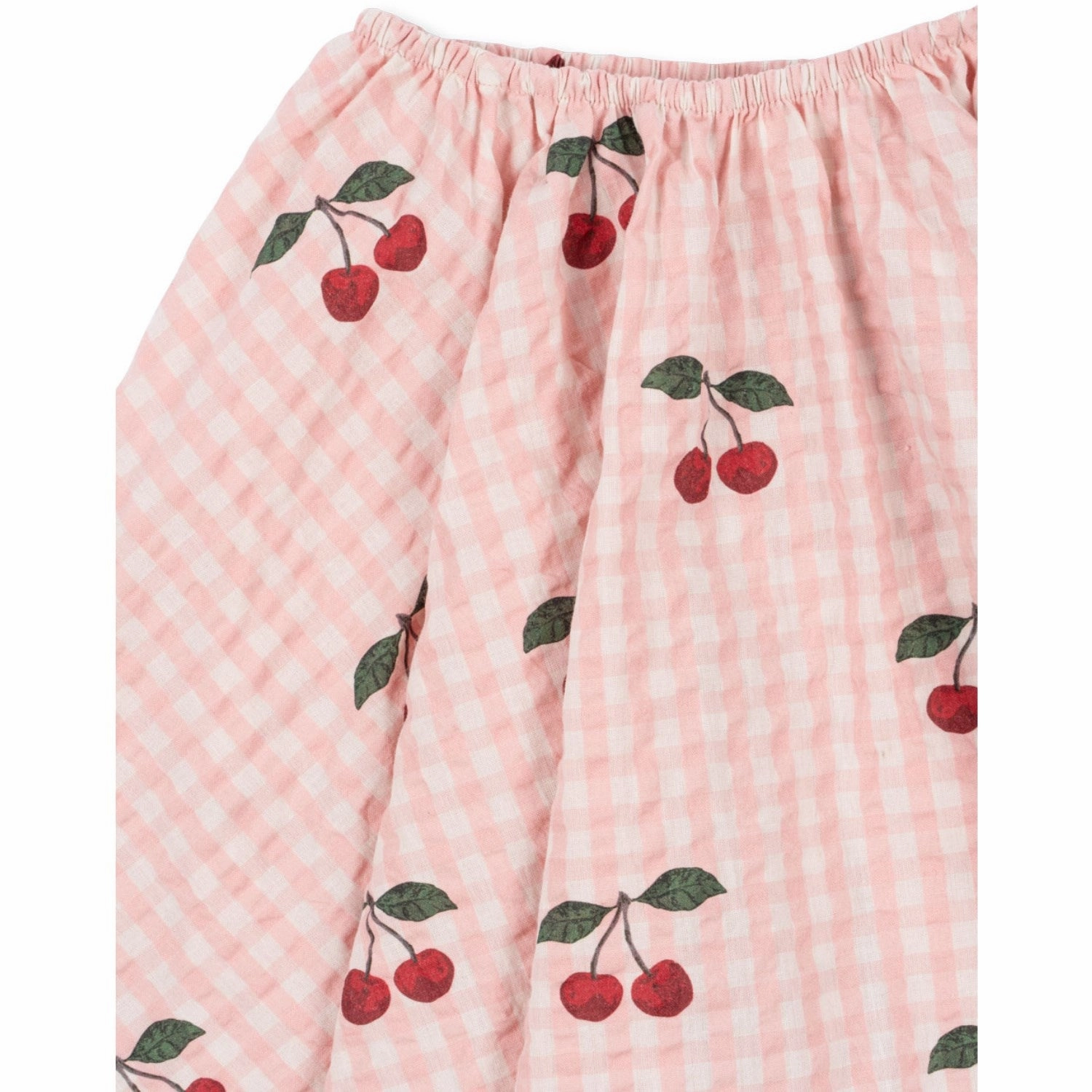 High-quality Konges Sljd Cherry Check Kim Skirt Gots