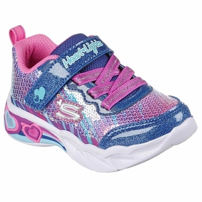 High-top shoes Skechers S-Lights Heart Lights Sneakers Lets Shine Navy Multicolor Trendy shoes