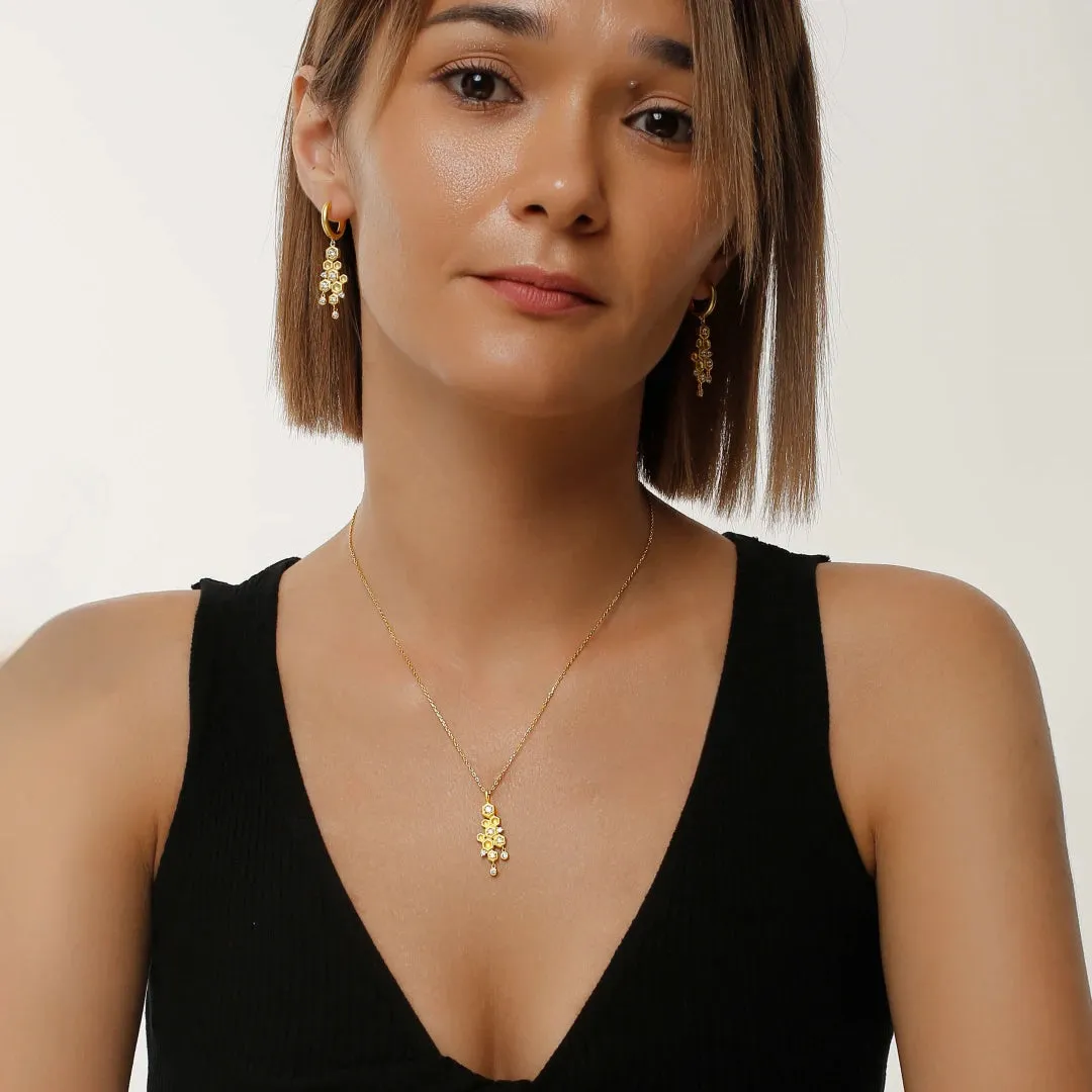 Honeycomb With Honey Pendant Chain Necklaces Life With MaK??s Honeycomb Bee Kind Jewelry Collection