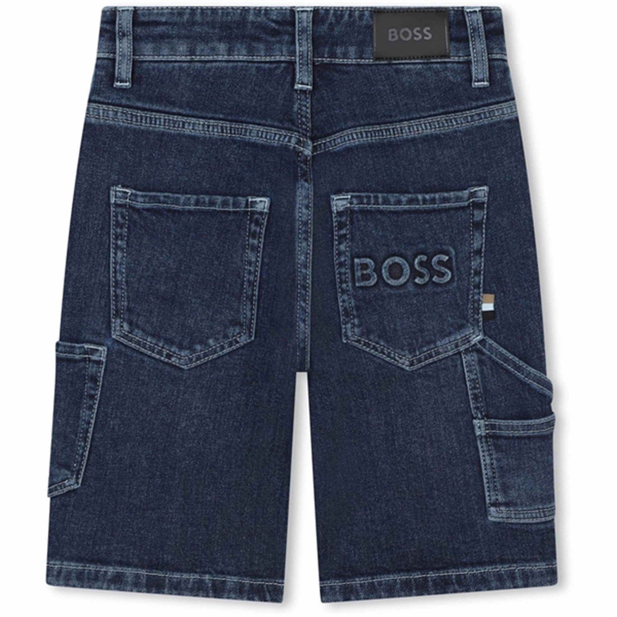 Hugo Boss Stone Pulverisation Denim Bermuda Shorts Artisanal