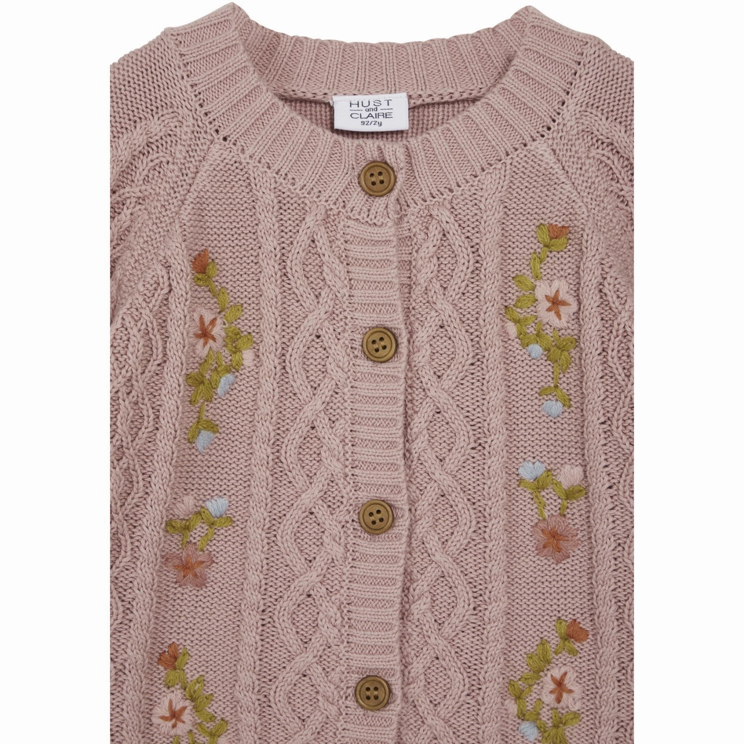 Hust & Claire Dusty Rose Mini Camilia Cardigan Layered