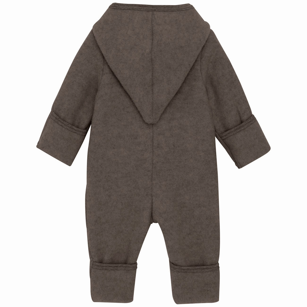 Huttelihut Brown Melange Pram Suit Pixie Wool Fleece Cozy
