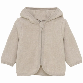 Huttelihut Camel Melange Jacket Ears Cotton Fleece Design Cozy
