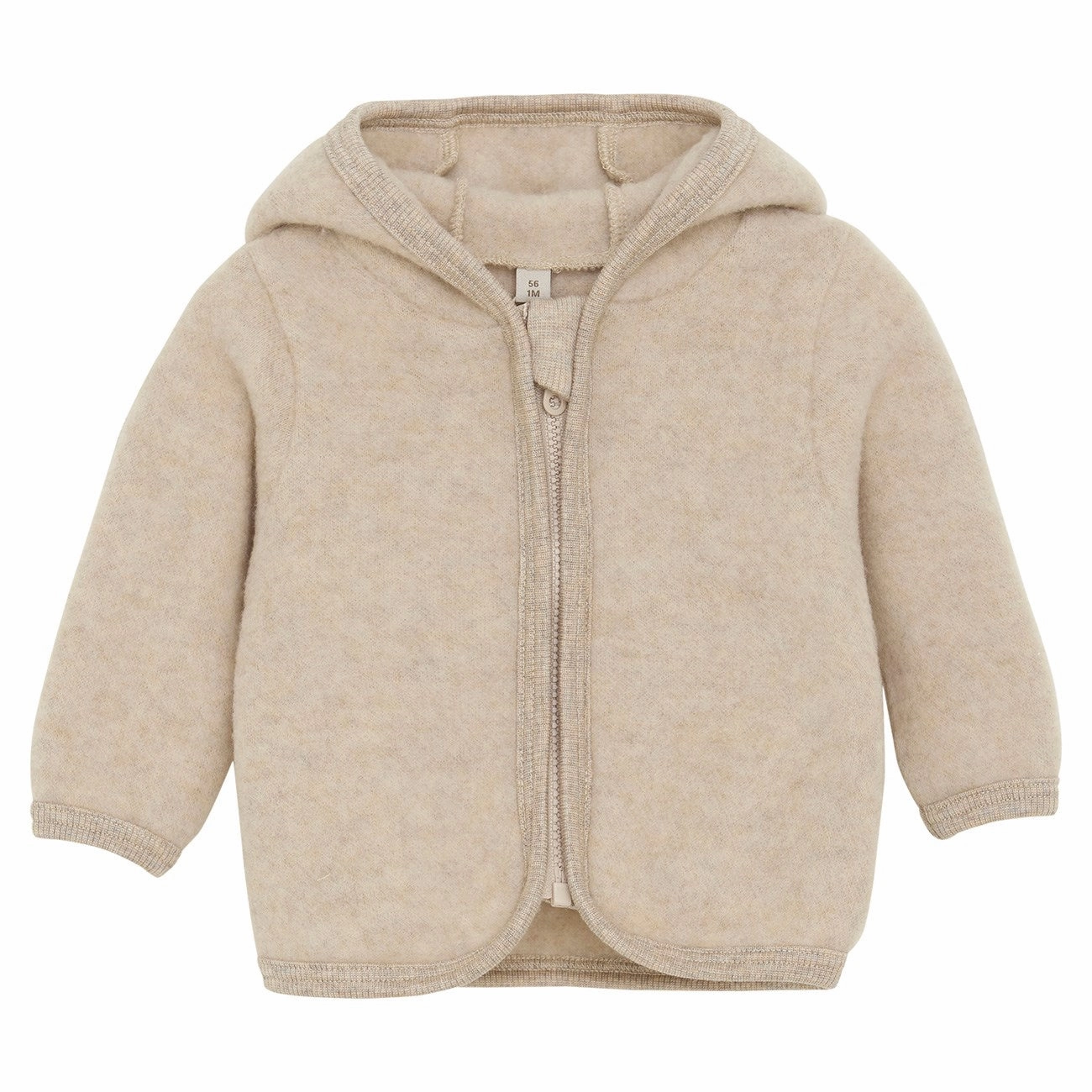 Huttelihut Camel Melange Jacket Ears Wool Fleece Long-lasting Stretchy